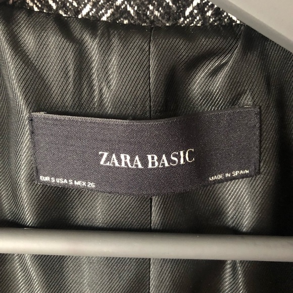 ZARA Inverted Lapel Herringbone Coat - Picture 11 of 16